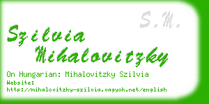 szilvia mihalovitzky business card